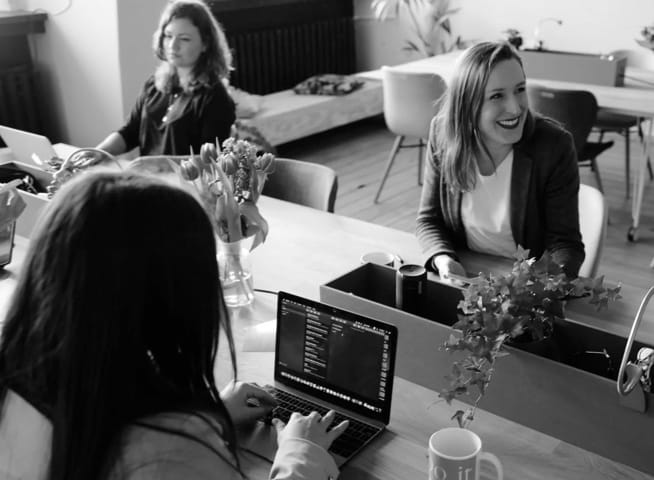 Image of business women working in an office